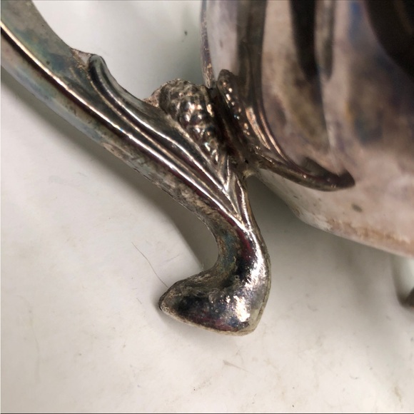 Vintage Leonard Silverplate Lotus Triple Candle Holder - Picture 5 of 8